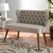 Baxton Studio Scarlett Beige Button-Tufting with Nailheads 2-Seater Loveseat 129-7081 - alternate 6